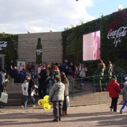 Jardines Verticales en eventos corporativos – Coca Cola Life – G wall